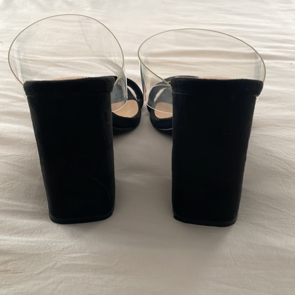 Black block heels with clear strap - Picture 4 of 5